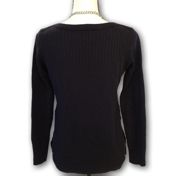 Madewell Pinewood 100% Merino Wool Sweater Navy XS - Picture 6 of 16